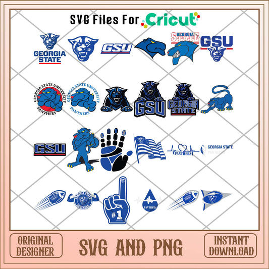 Georgia State svg, Georgia State svg bundle, NCAA svg 