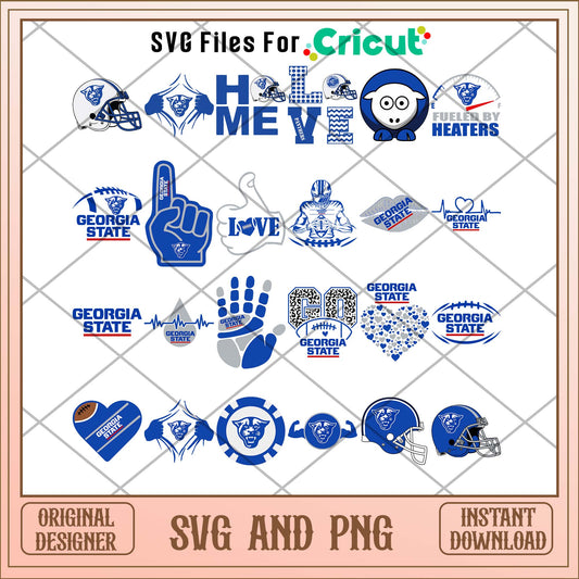 Georgia State helmet svg, Georgia State svg bundle, NCAA svg 