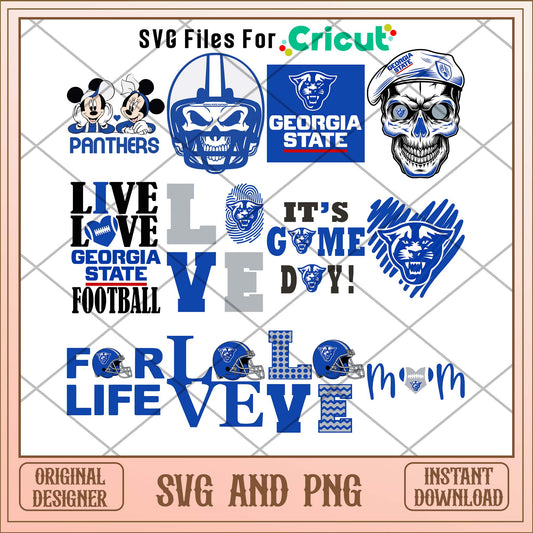 Georgia State love svg, Georgia State svg bundle, NCAA svg