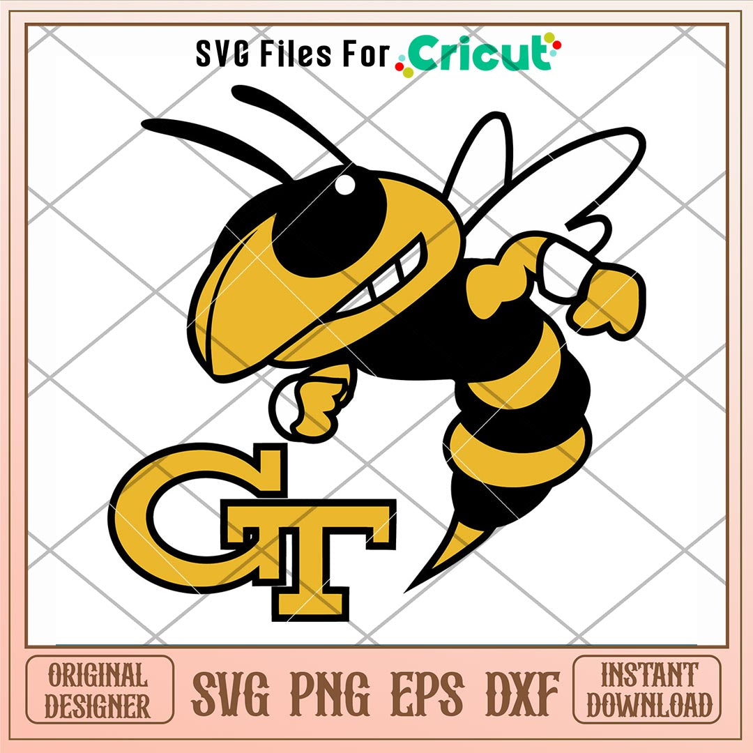 Georgia Tech Yellow Jackets Logo Svg, Georgia Tech Yellow Jackets Svg, NCAA Svg
