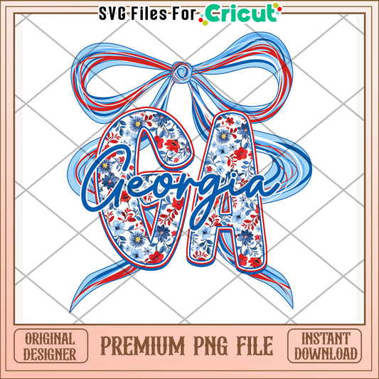 Georgia american state png, independence day png, love for american​ png