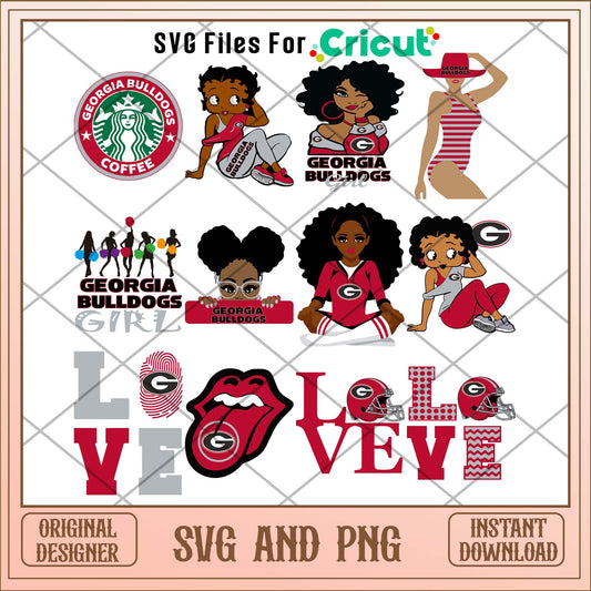Georgia bulldogs girl svg, Georgia bulldogs svg bundle, NCAA svg 