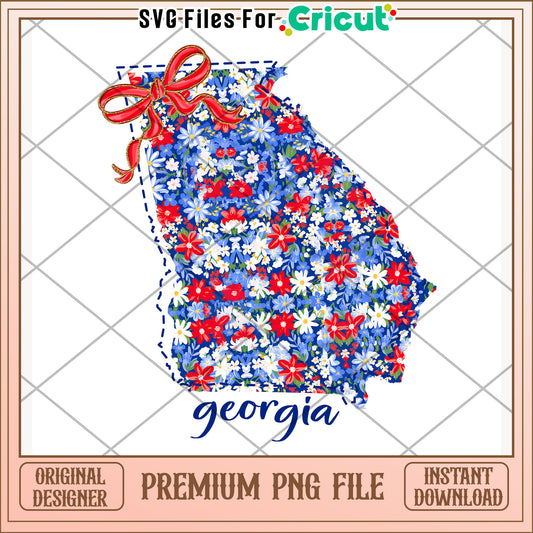 Georgia state png, southern charm png, 4th of july png
