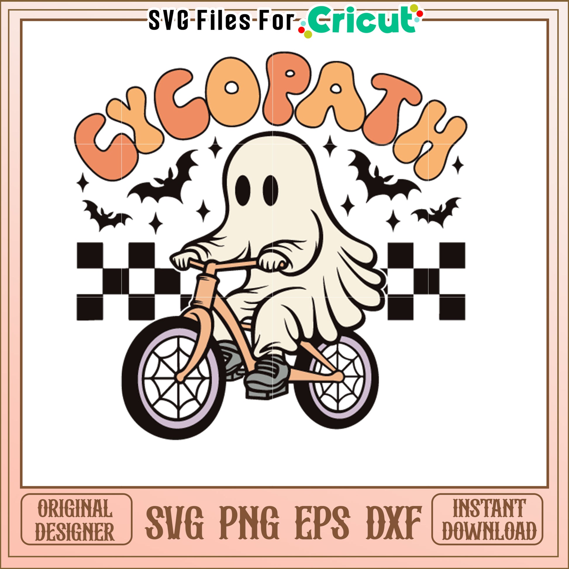 Ghost Bike SVG Halloween Design