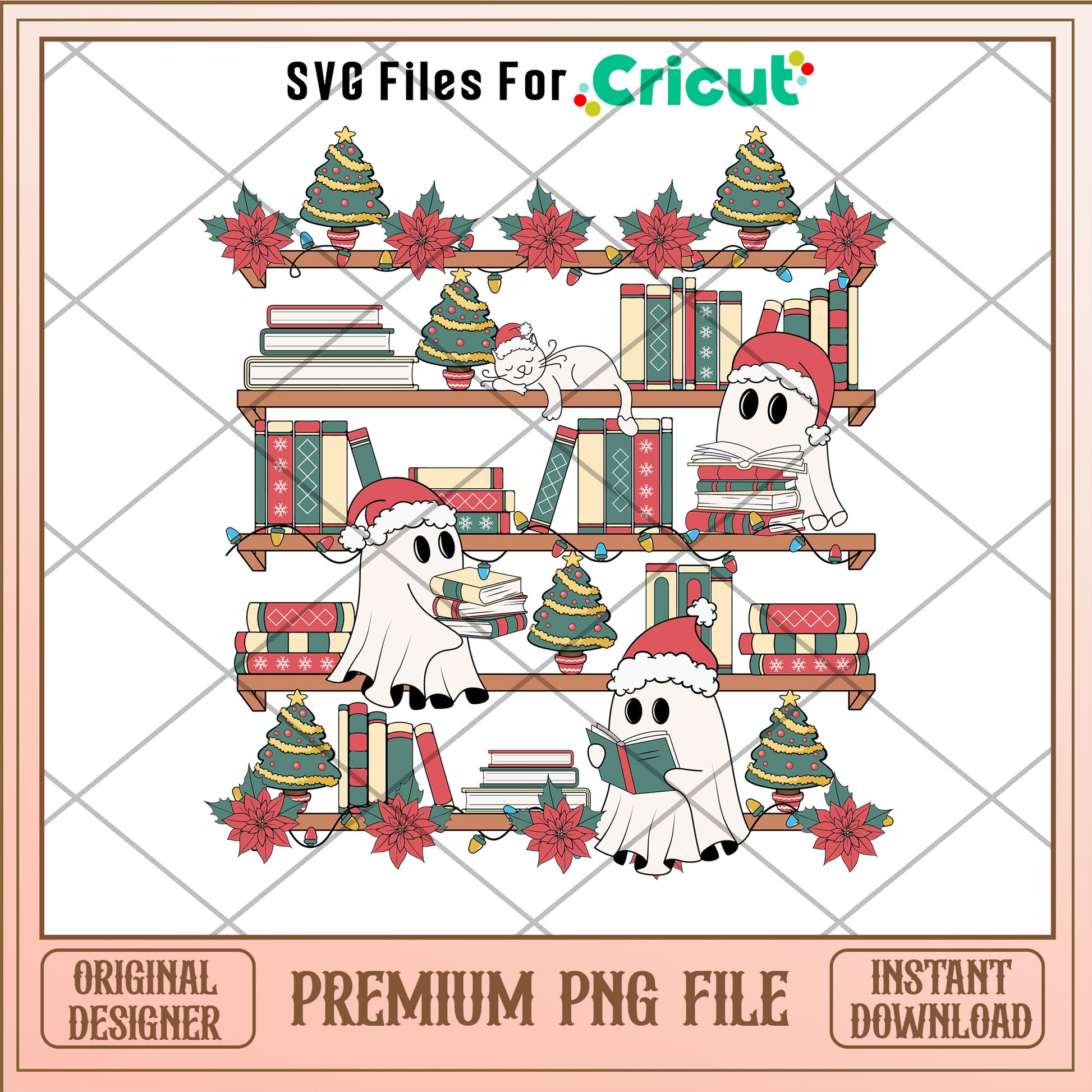 Ghost Book Christmas png, love book png, christmas day png