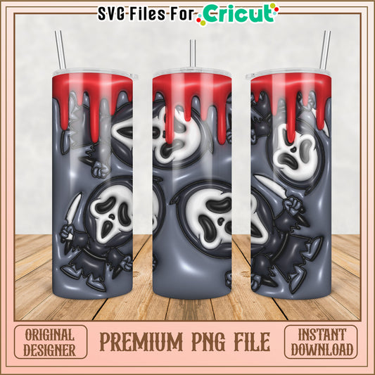 Ghost Face Tumbler PNG Design