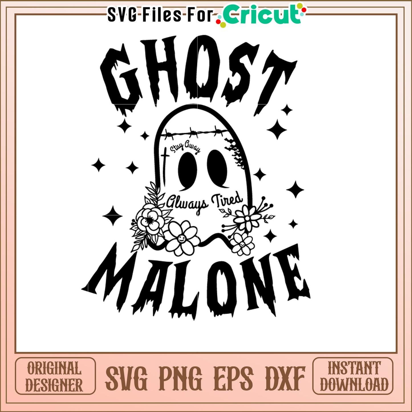 Ghost Malone SVG Cut File