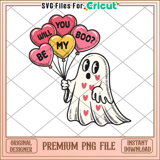 Ghost Valentine PNG  Cricut Download