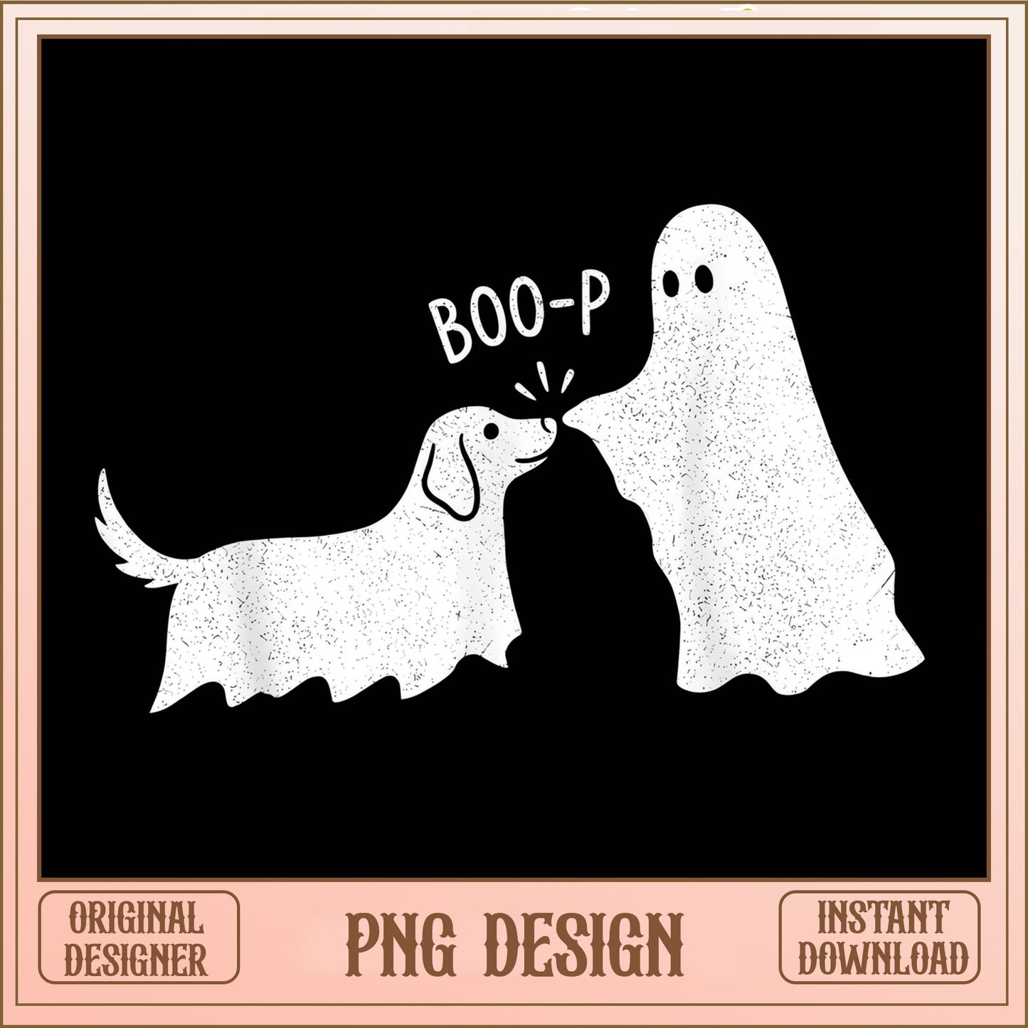 Ghost Dog Boo-P Halloween PNG, Funny Ghost Dog PNG, Halloween PNG
