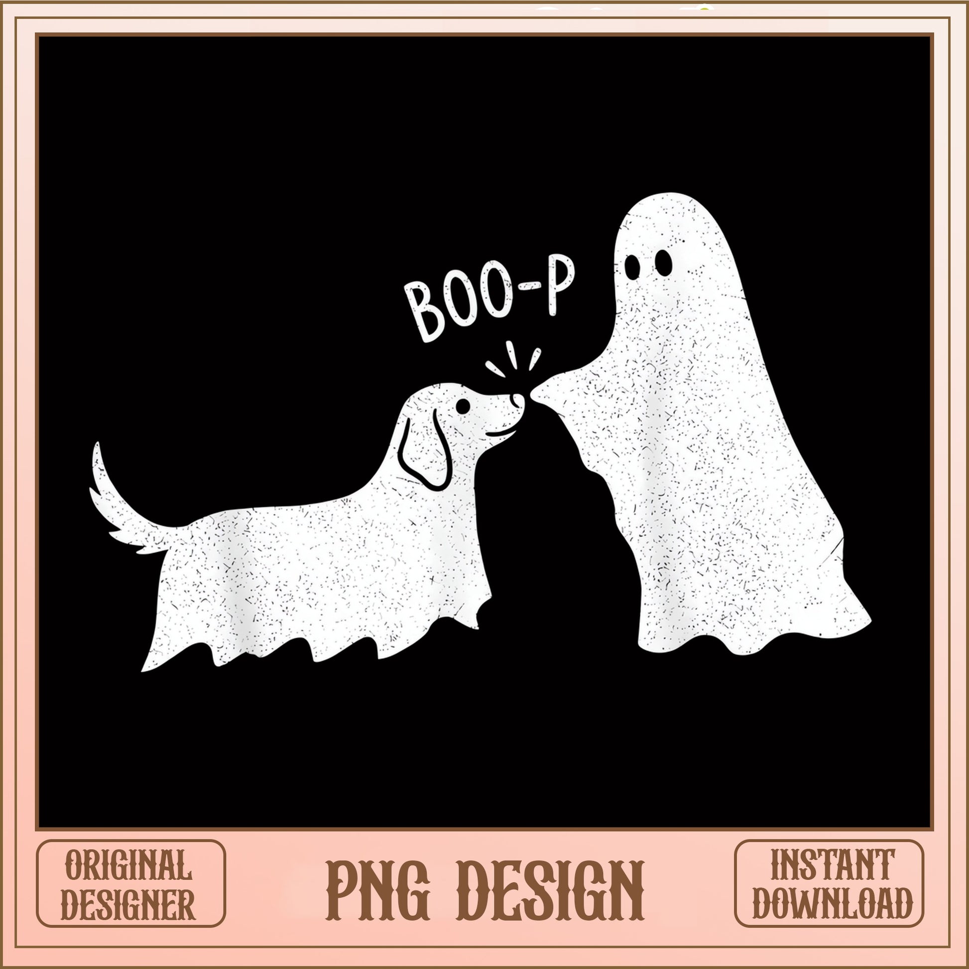 Ghost Dog Boo-P Halloween PNG, Funny Ghost Dog PNG, Halloween PNG