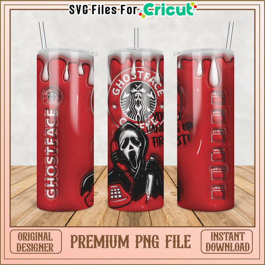 Ghostface Starbucks PNG Sublimation