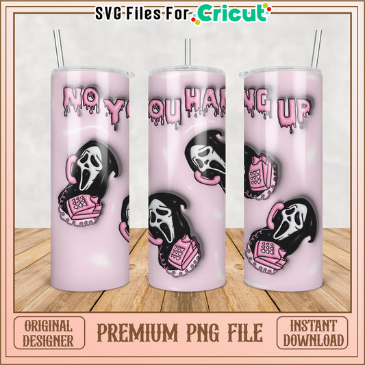 Ghostface Tumbler PNG Sublimation
