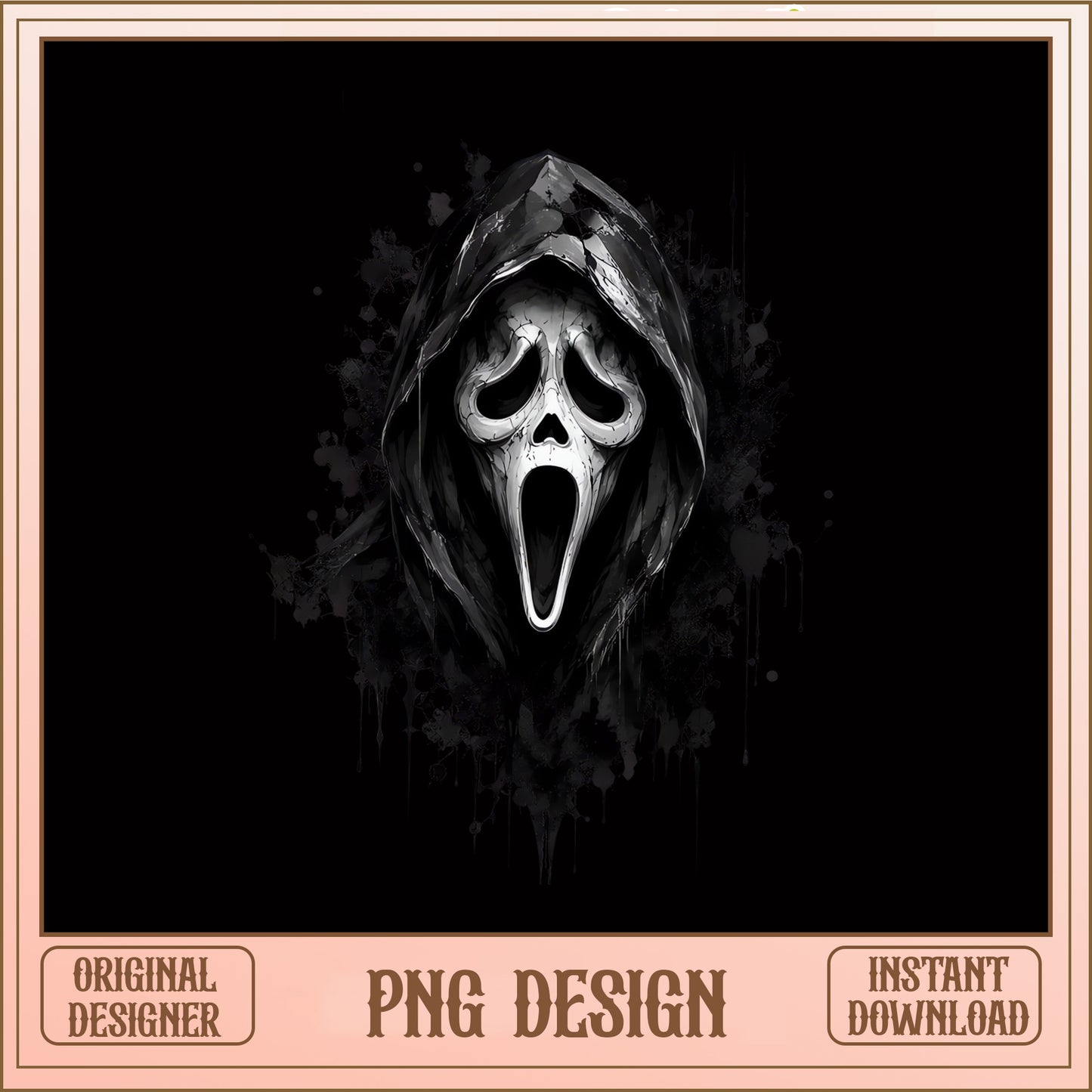 Ghostface Scream Mask PNG, Horror Halloween PNG, Scary Movie PNG