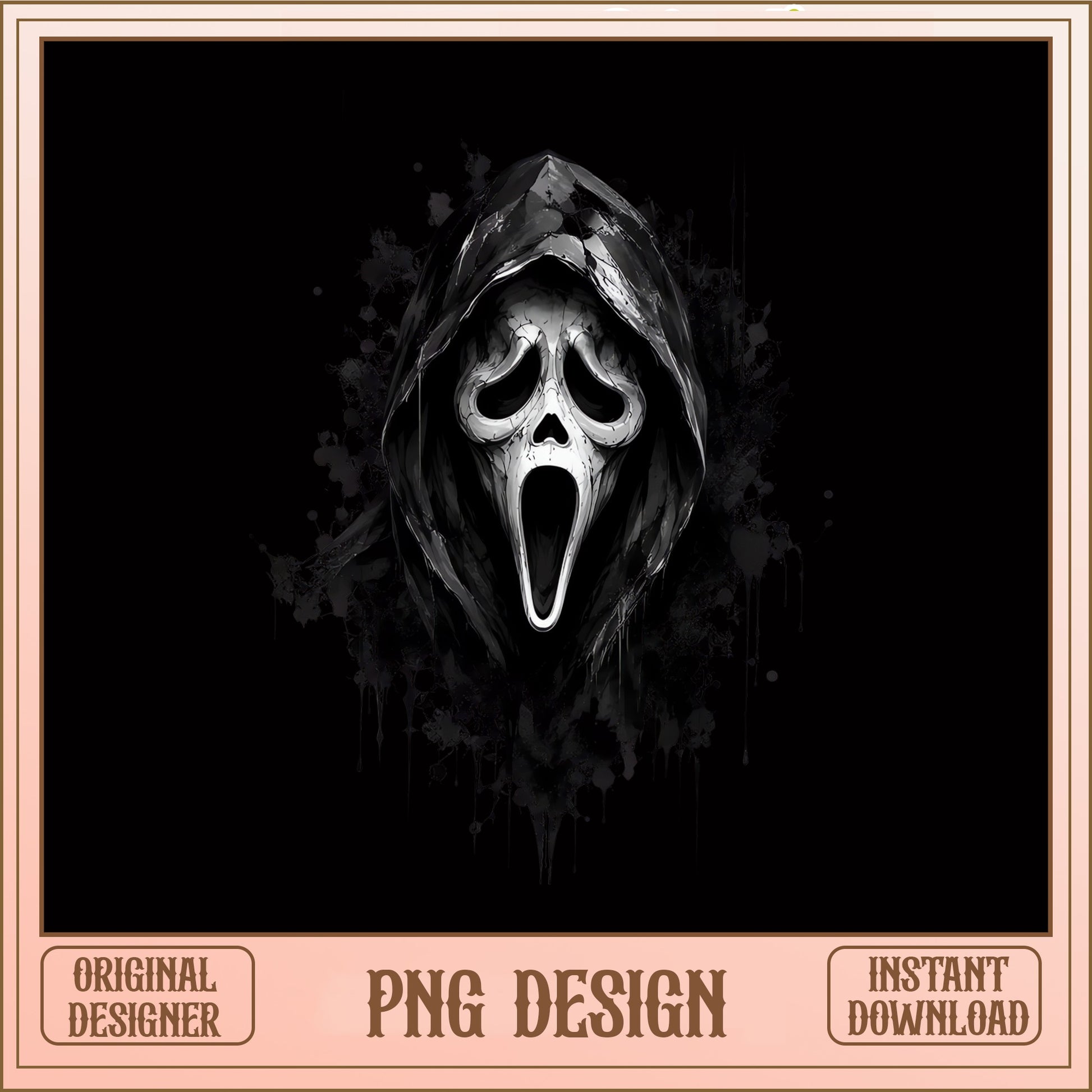 Ghostface Scream Mask PNG, Horror Halloween PNG, Scary Movie PNG