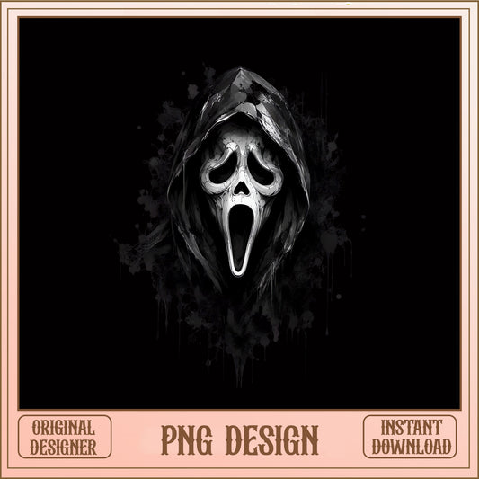 Ghostface Scream Mask PNG, Horror Halloween PNG, Scary Movie PNG