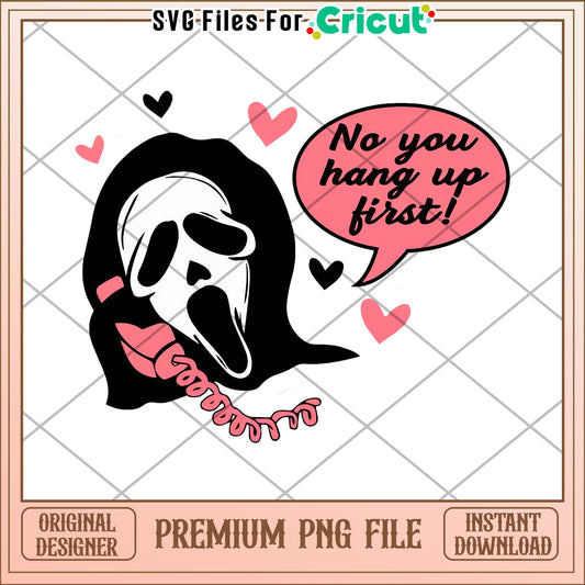Ghost face no you hang up first png, horror movie characters png, horror movie png