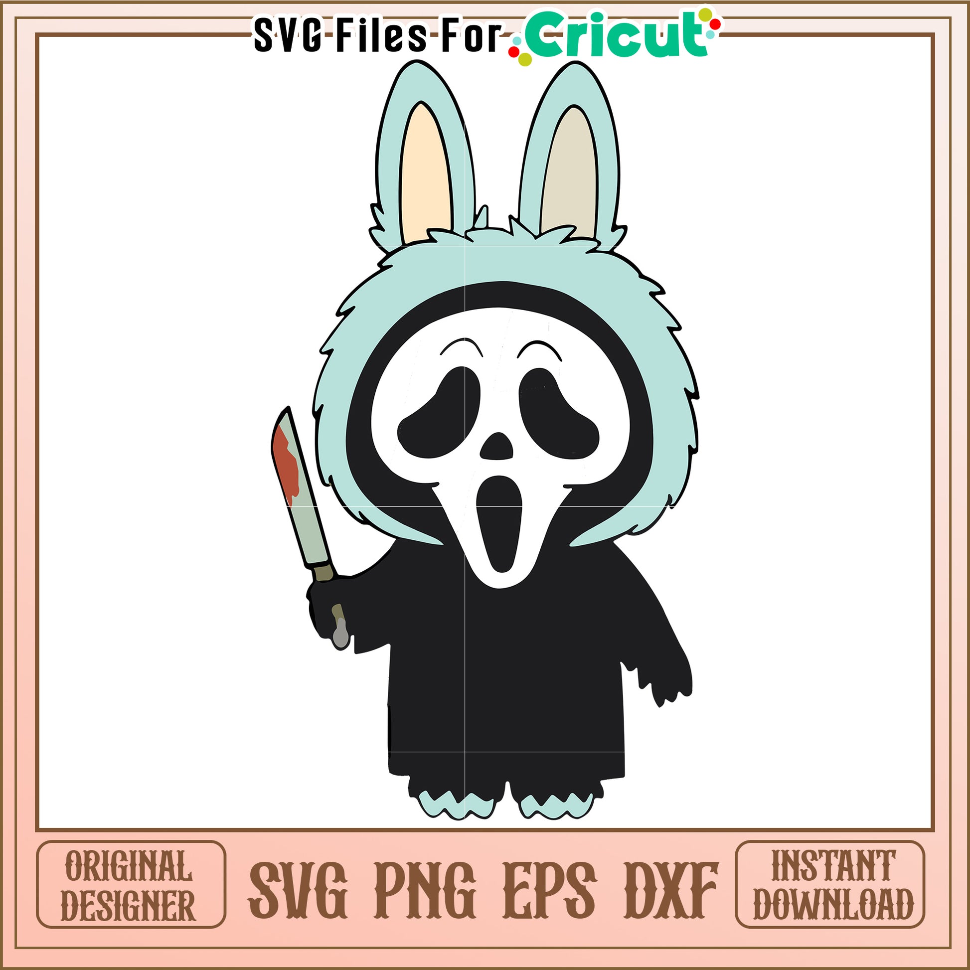 Ghost face svg, halloween cartoon svg, halloween pumkin svg