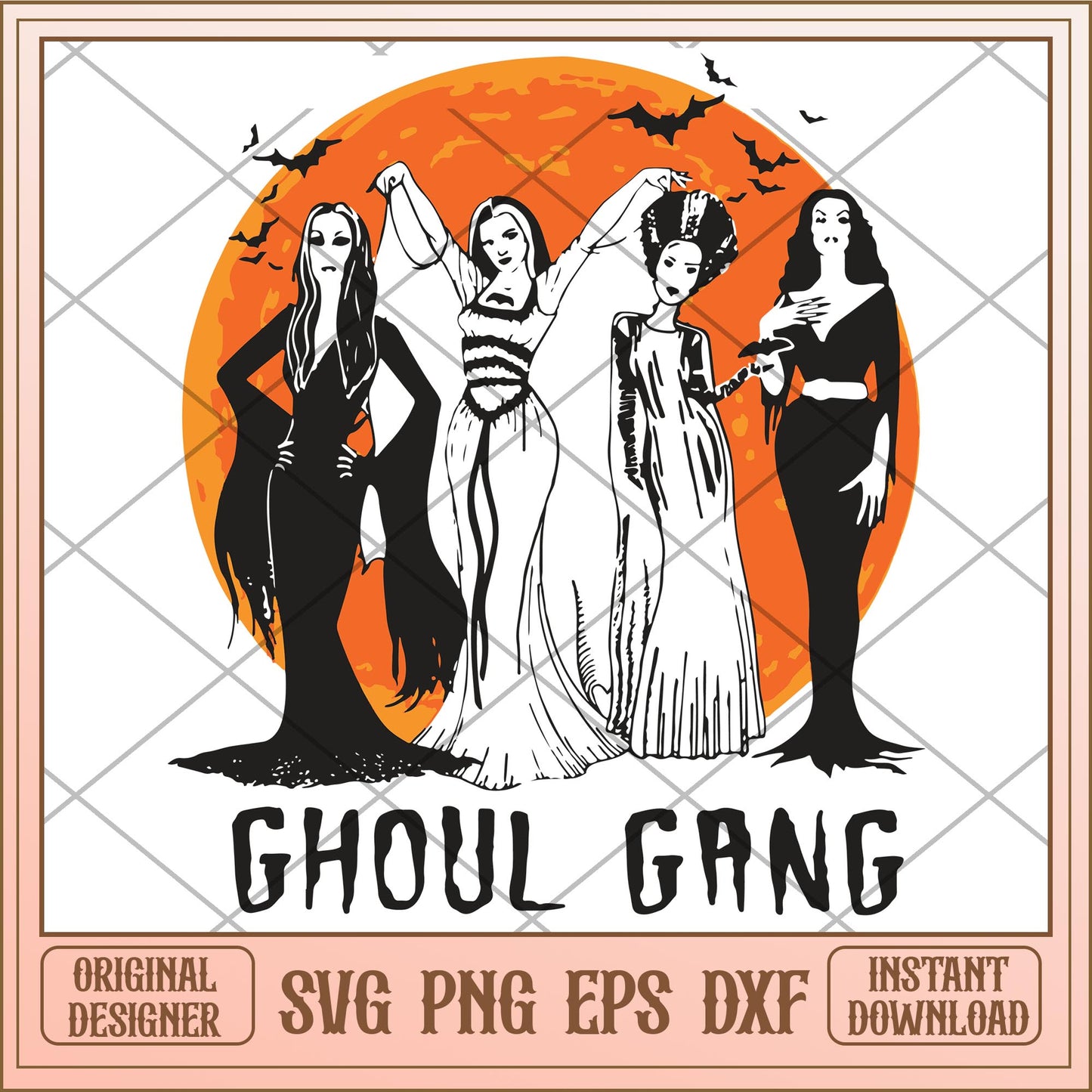 Ghoul gang svg, halloween characters svg, digital download