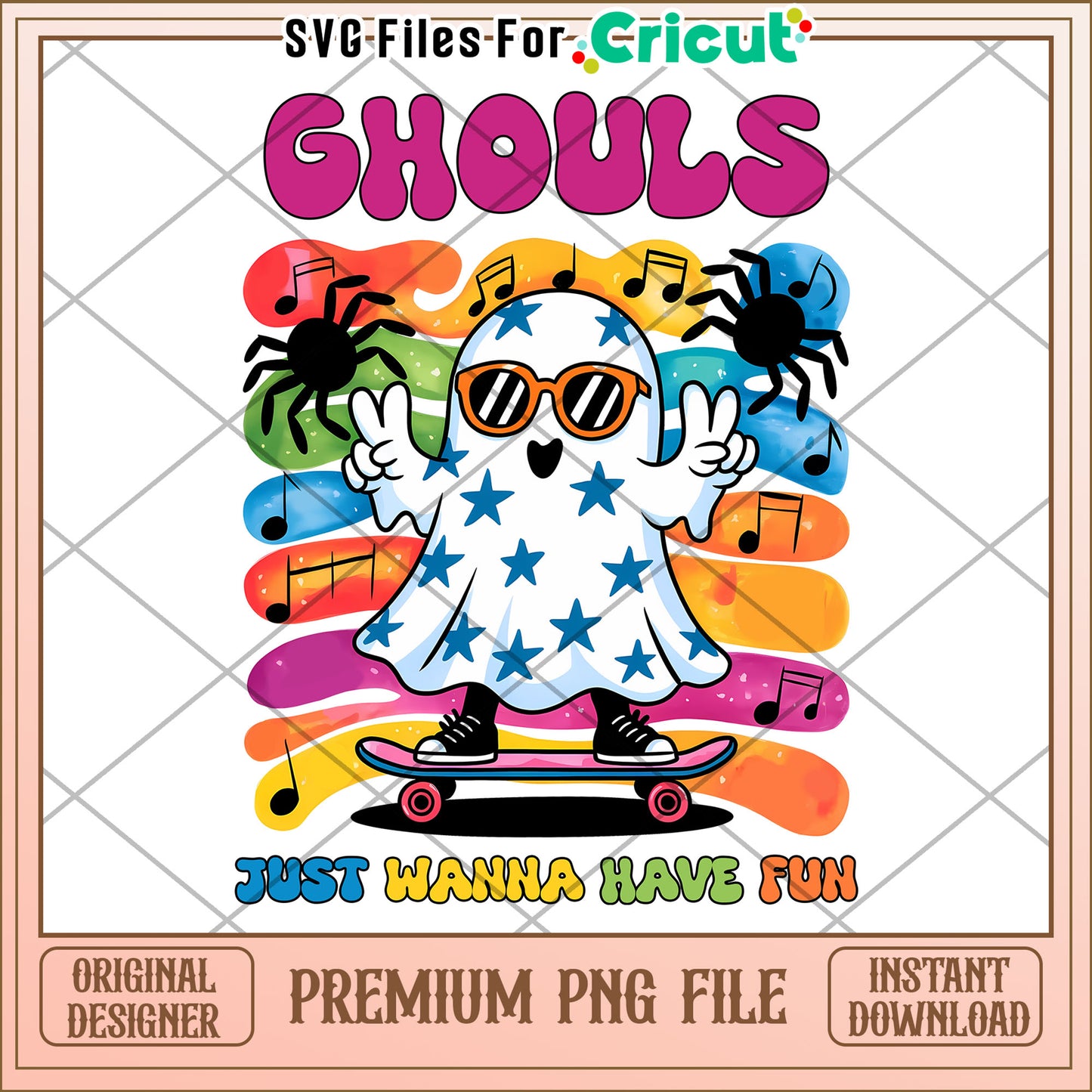 Ghouls just wanna have fun png, halloween decorations png, halloween cartoon png