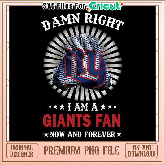 Giants Fan PNG File for Cricut, Perfect for Sports Enthusiasts