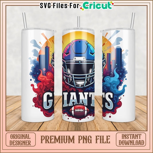 Giants Football Tumbler PNG Design