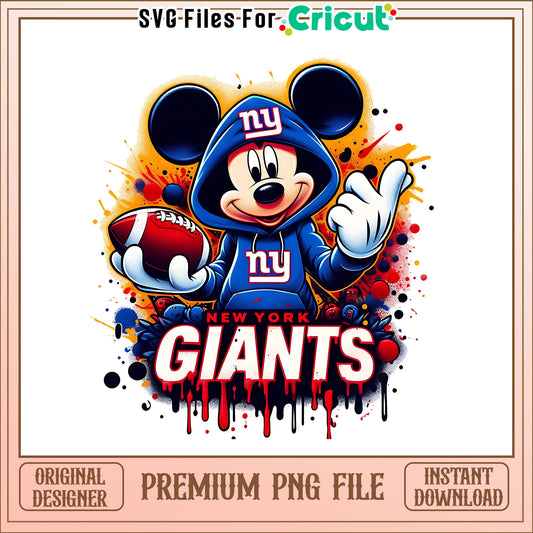 Giants Mickey rugby ball png, New York Giants png, NFL png
