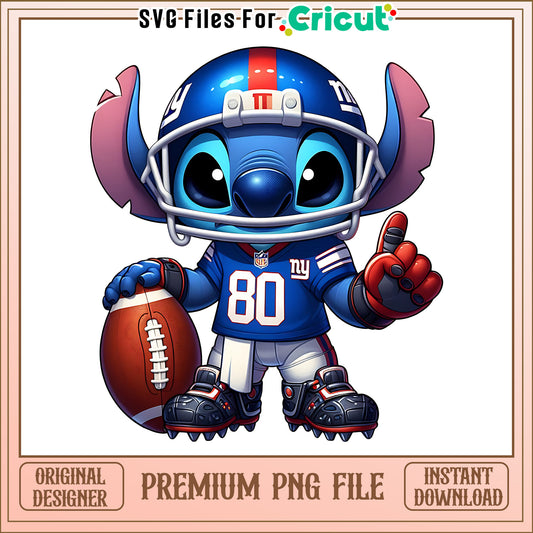 Giants Stitch and rugby ball png, New York Giants png, NFL png