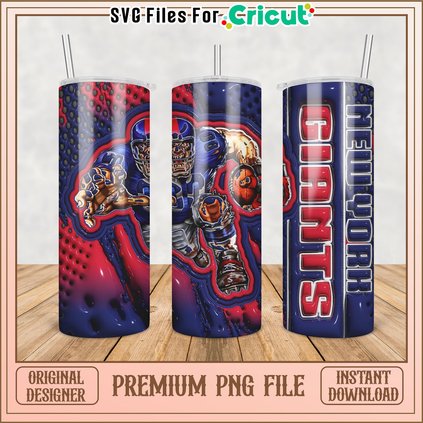 Giants Tumbler PNG Sublimation Design