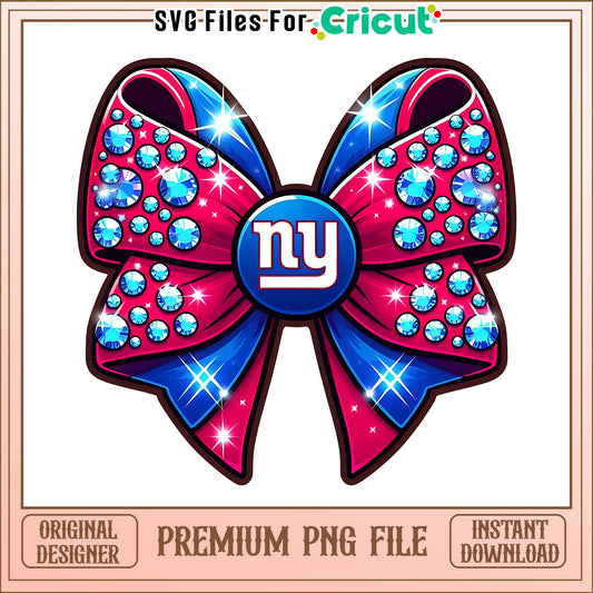 Giants logo vintage bow png, New York Giants png, NFL png