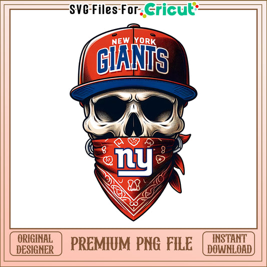 Giants team skull bandana png, New York Giants png, NFL png