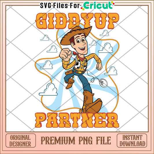 Giddyup partner png, toy story png, woody toy story png