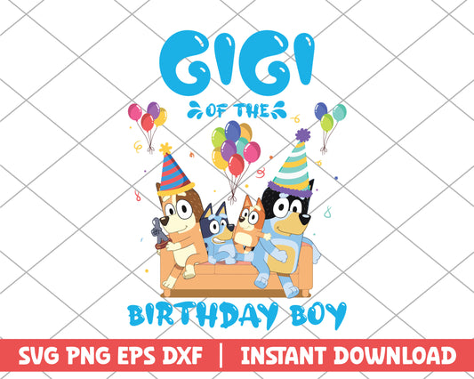 Gigi of the birthday boy cartoon svg 