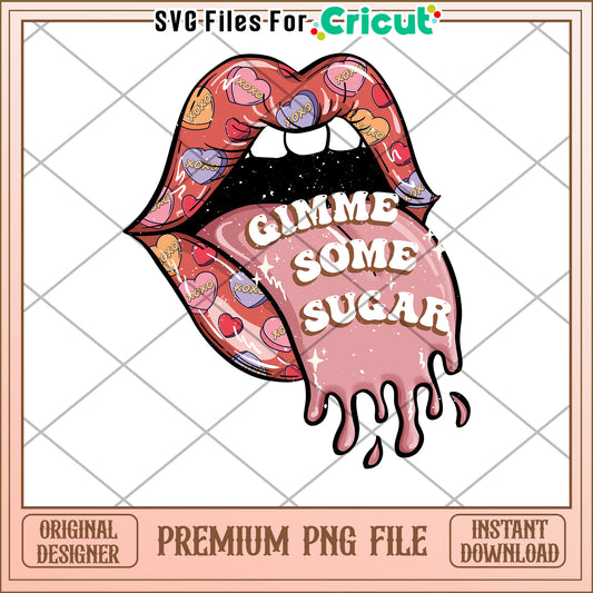 Gimme Some Sugar Lips PNG Download