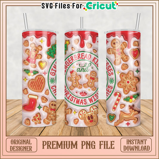 Gingerbread Christmas Tumbler PNG