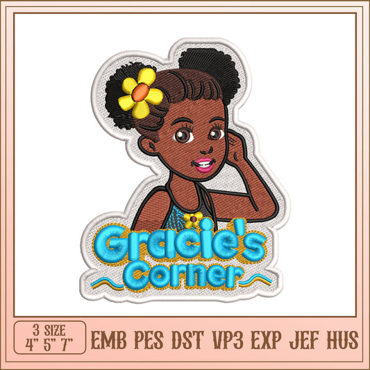 Girl Embroidery Design Gracie's Corner