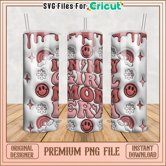 Girl Mom Tumbler PNG Design