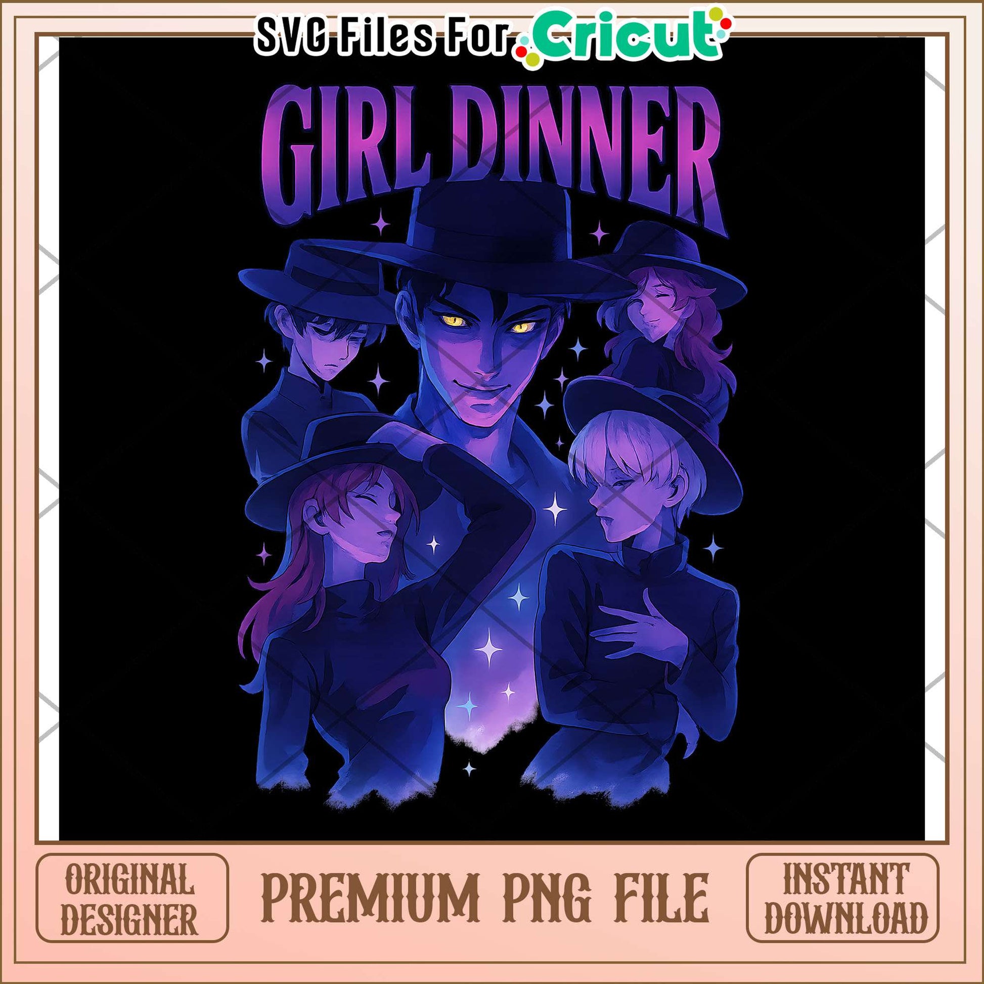 Girl dinner design png, saja boys band png, huntrix band png