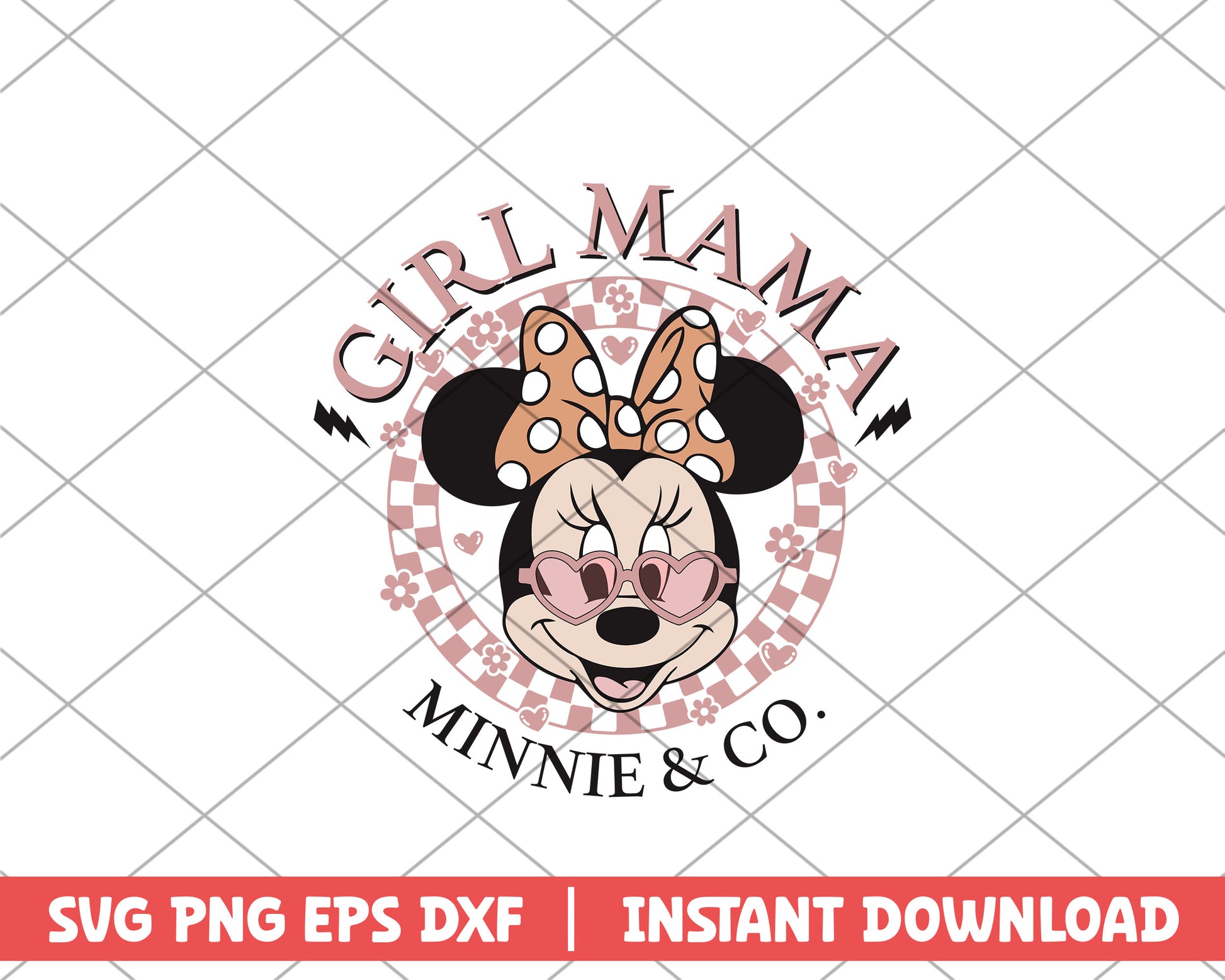 Girl mama minnie & co mothers day svg