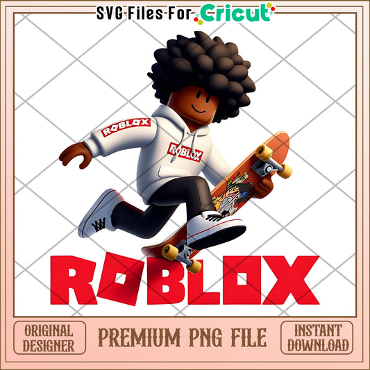 Girl playing shateboard png, roblox redeem png, roblox game png
