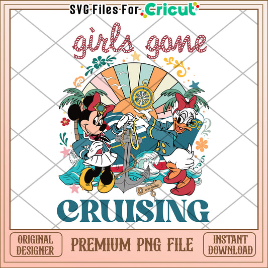 Girls gone minnie and daisy png, disney characters png, disneyland png
