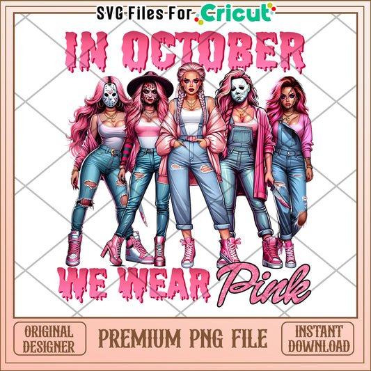 Girls wear pink png, halloween jokes​ png, halloween drawings​ png