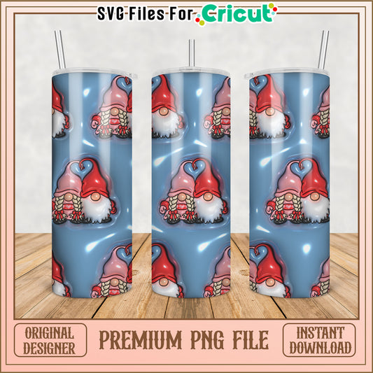 Gnome Couple Tumbler PNG Design