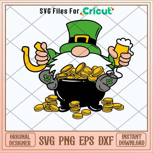 Gnome Pot Of Gold Svg