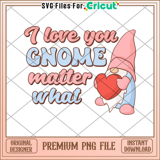 Gnome Valentines PNG Printable Design
