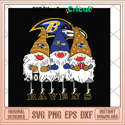 Gnomes Baltimore Ravens nfl team svg, Gnomes svg, new nfl svg