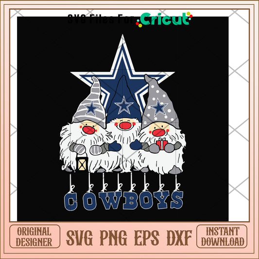 Gnomes Dallas Cowboys nfl team svg, Gnomes svg, new nfl svg