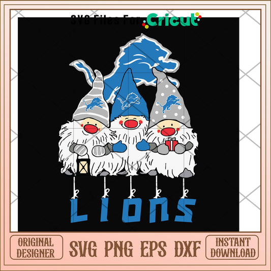 Gnomes Detroit Lions nfl team svg, Gnomes svg, new nfl svg