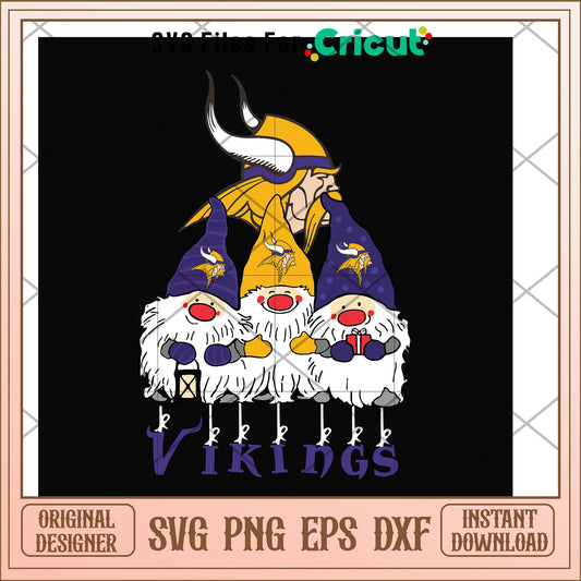 Gnomes Minnesota Vikings nfl team svg, Gnomes svg, new nfl svg