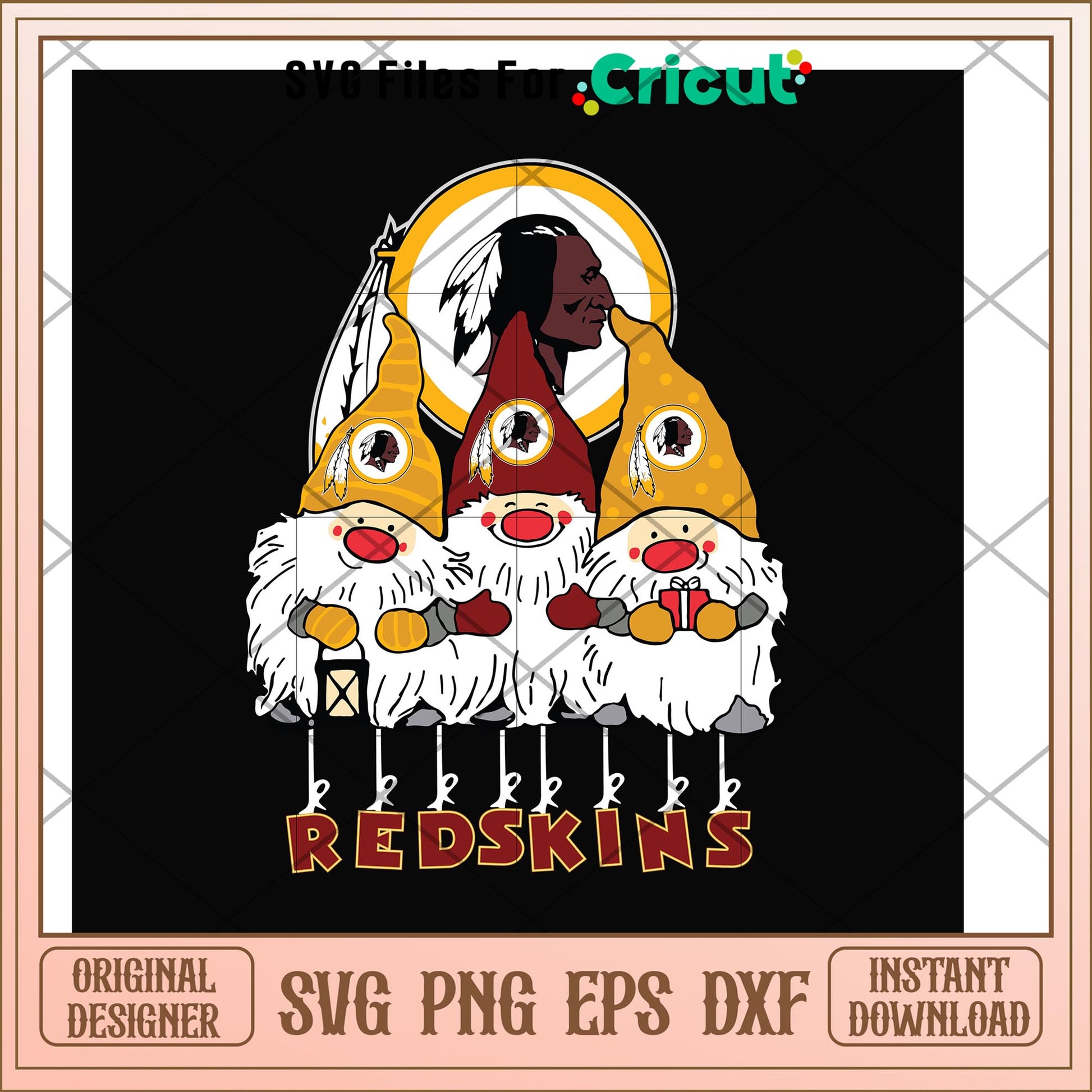 Gnomes Redskins nfl team svg, Gnomes svg, new nfl svg