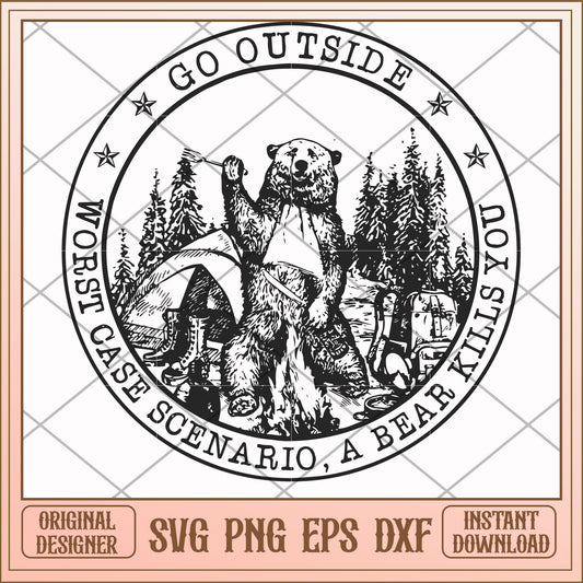 Go outside worst case scenario svg, scenario svg, funny svg